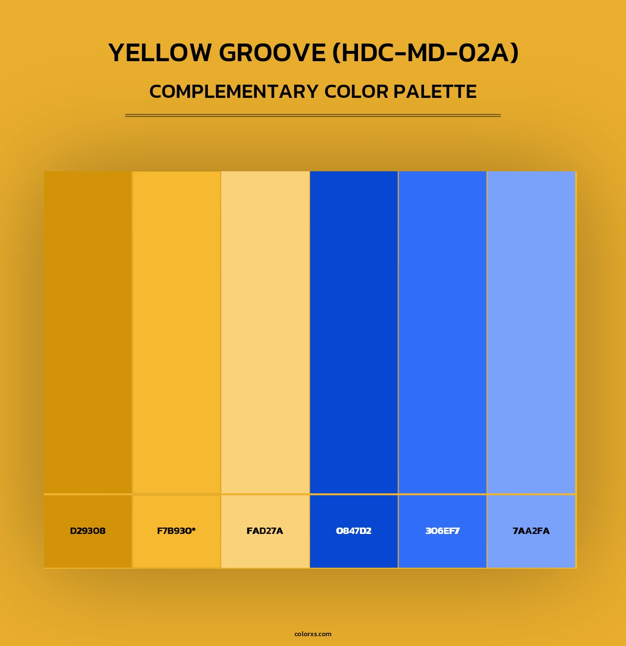 Yellow Groove (HDC-MD-02A) - Complementary Color Palette