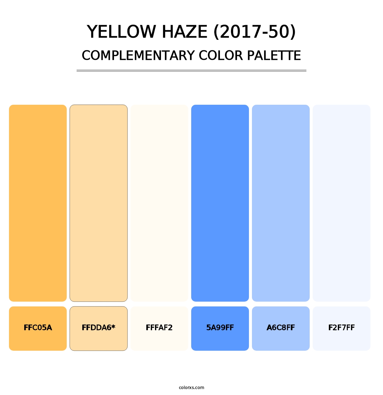 Yellow Haze (2017-50) - Complementary Color Palette