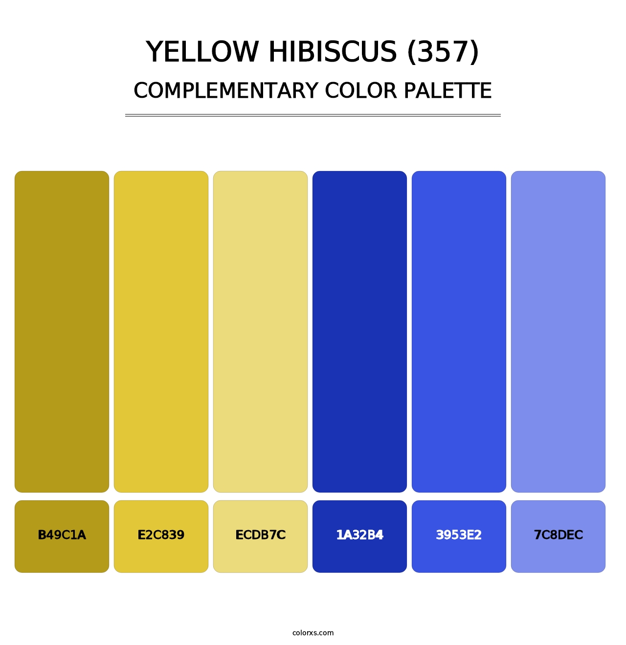 Yellow Hibiscus (357) - Complementary Color Palette