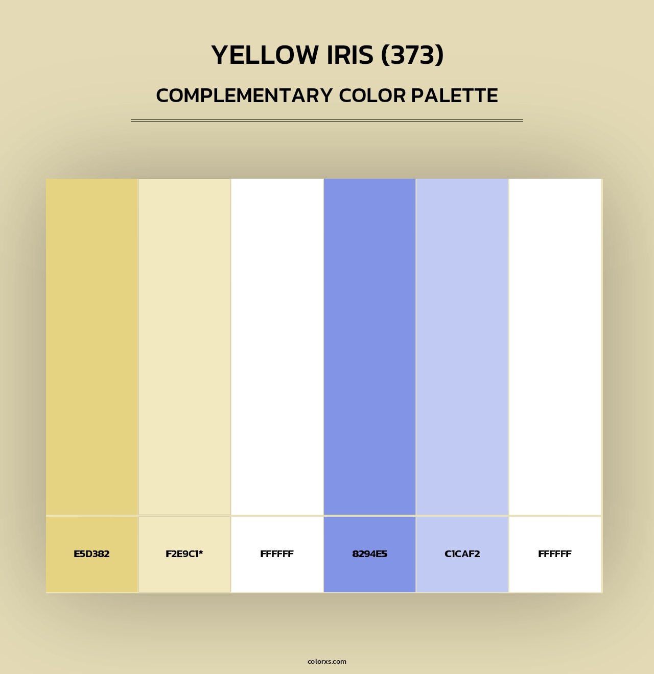 Yellow Iris (373) - Complementary Color Palette