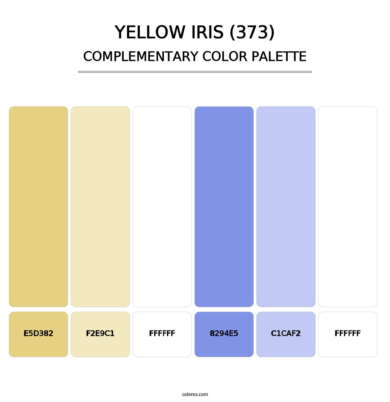 Yellow Iris (373) - Complementary Color Palette