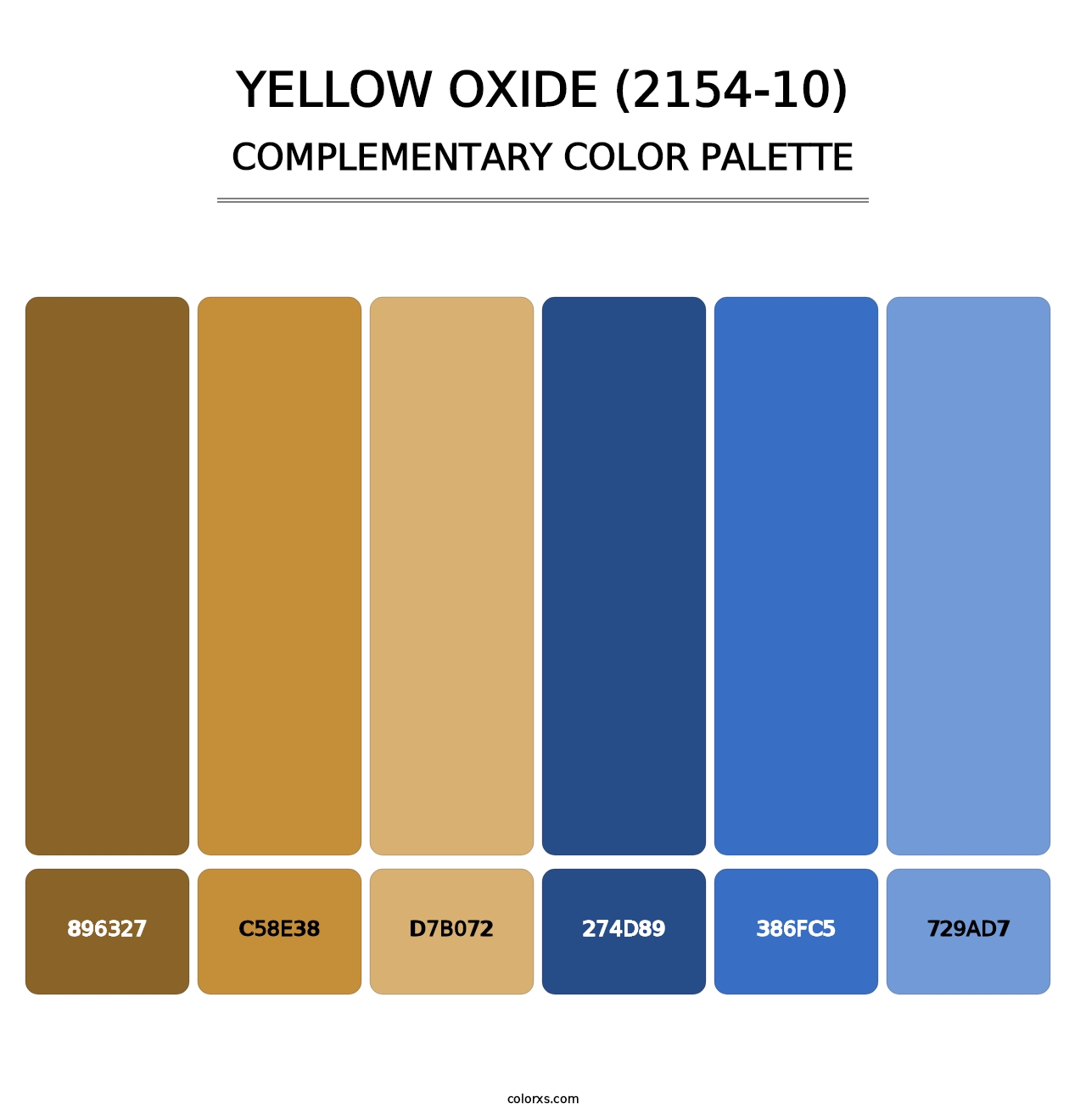 Yellow Oxide (2154-10) - Complementary Color Palette