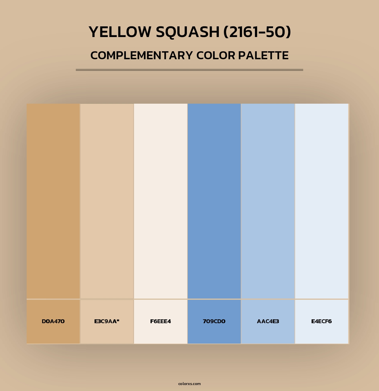 Yellow Squash (2161-50) - Complementary Color Palette