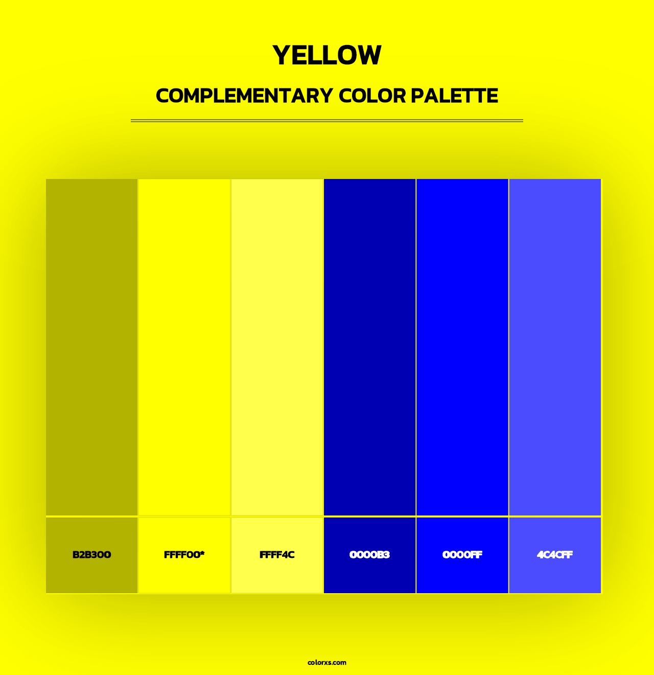 Yellow - Complementary Color Palette