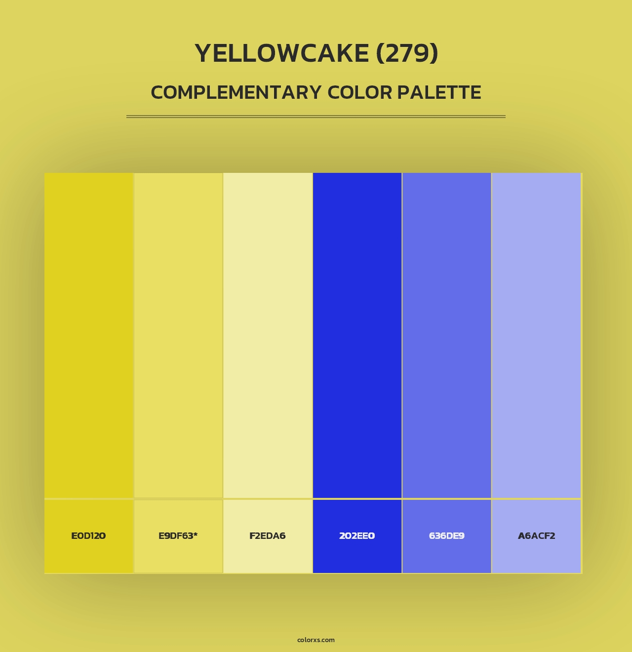 Yellowcake (279) - Complementary Color Palette