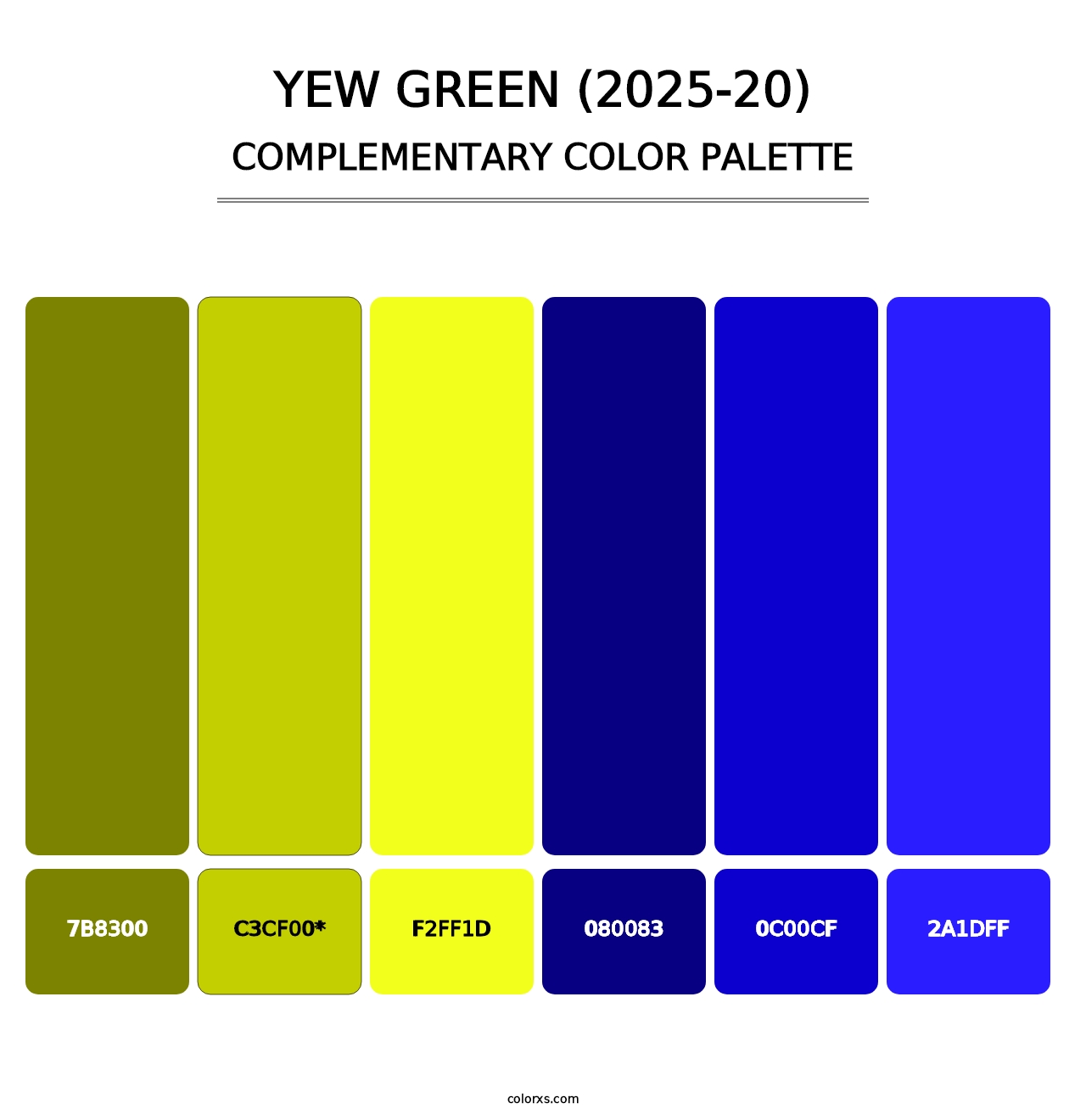 Yew Green (2025-20) - Complementary Color Palette