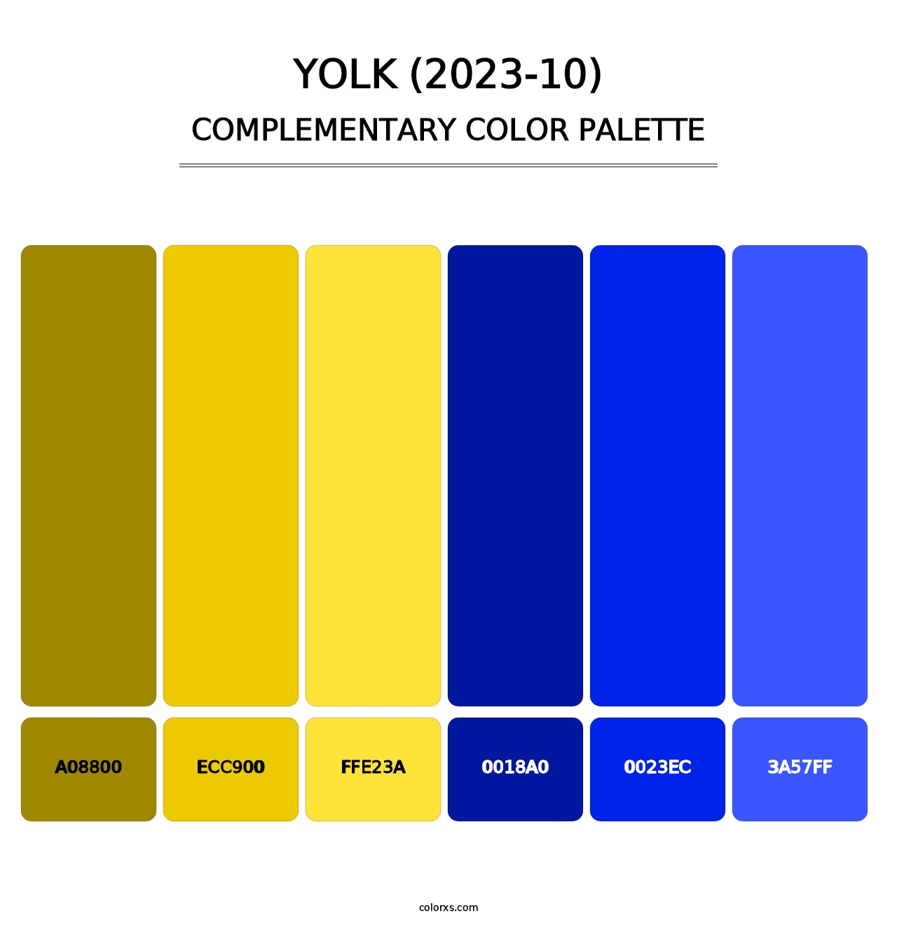Yolk (2023-10) - Complementary Color Palette