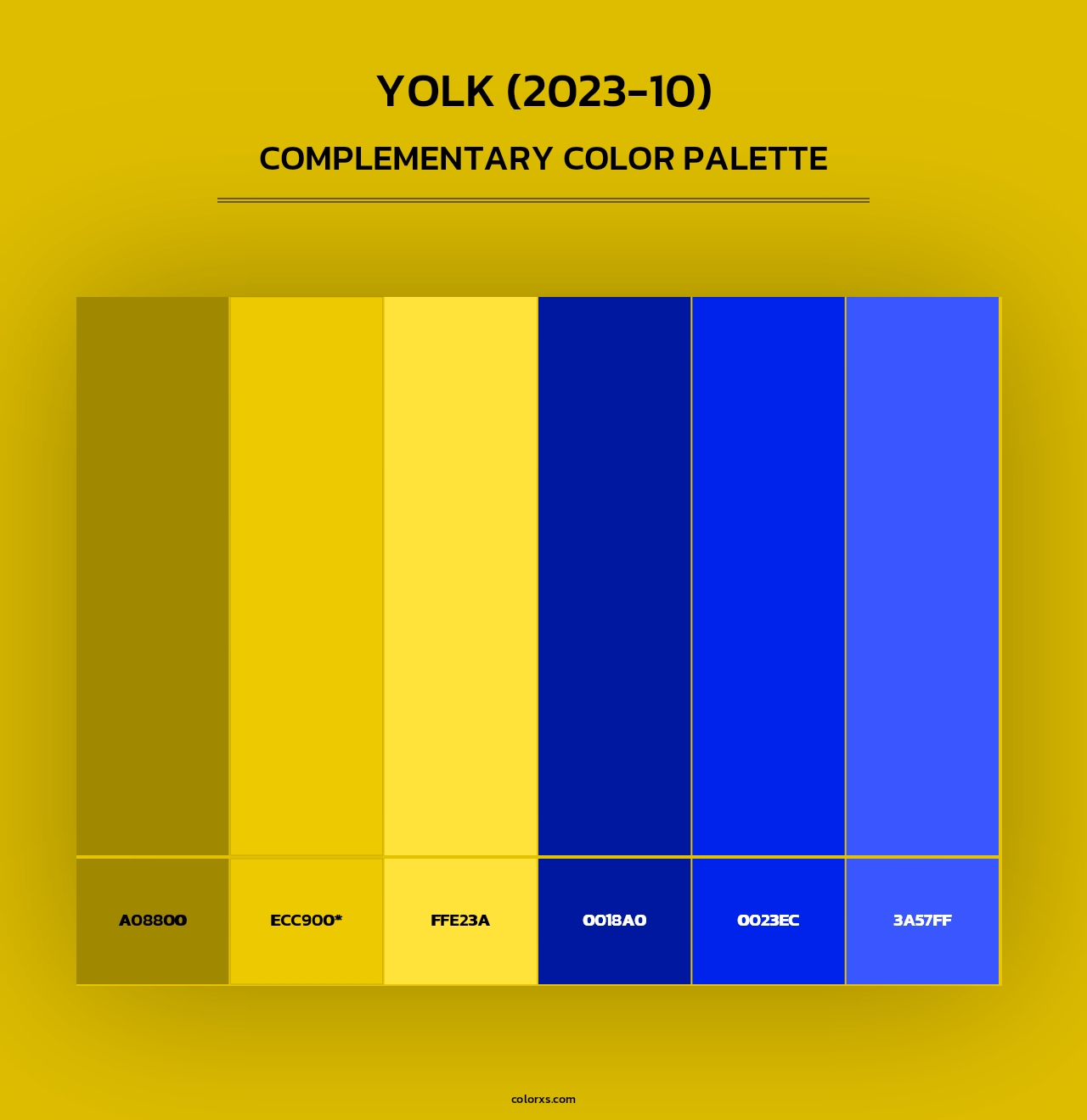 Yolk (2023-10) - Complementary Color Palette