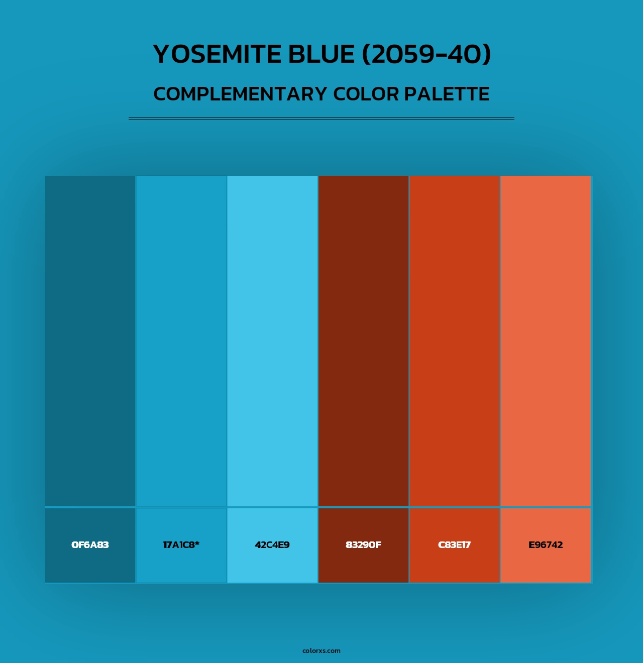 Yosemite Blue (2059-40) - Complementary Color Palette