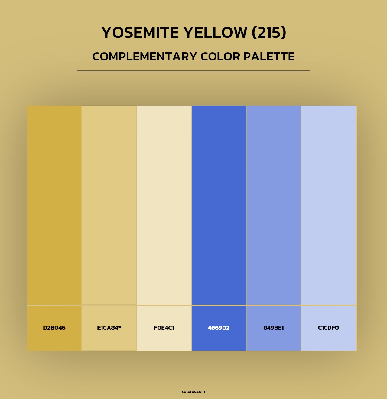 Yosemite Yellow (215) - Complementary Color Palette