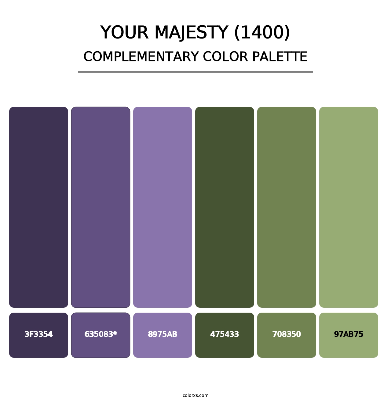 Your Majesty (1400) - Complementary Color Palette