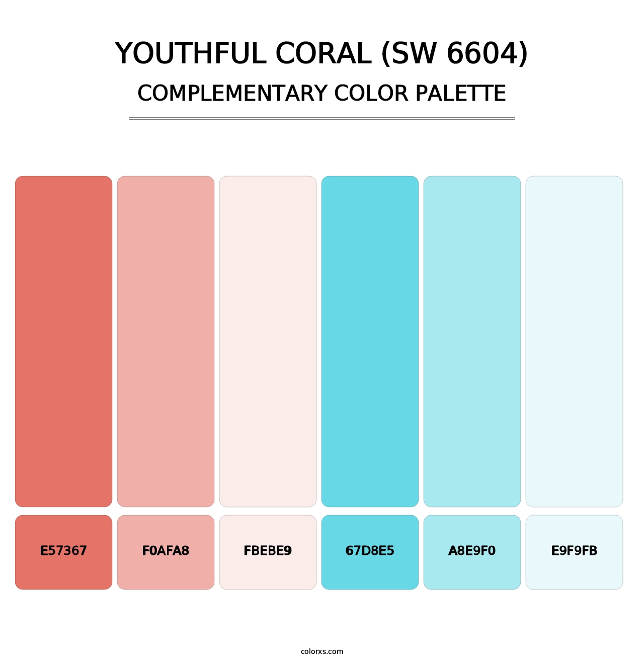 Youthful Coral (SW 6604) - Complementary Color Palette
