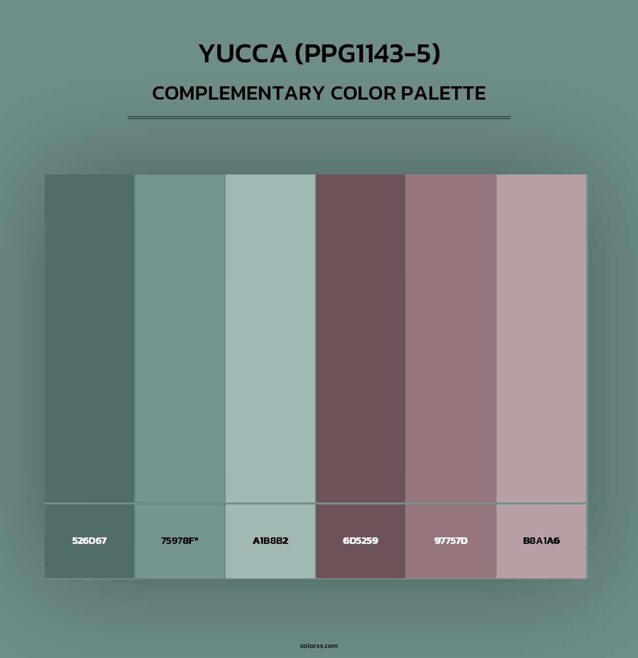 Yucca (PPG1143-5) - Complementary Color Palette