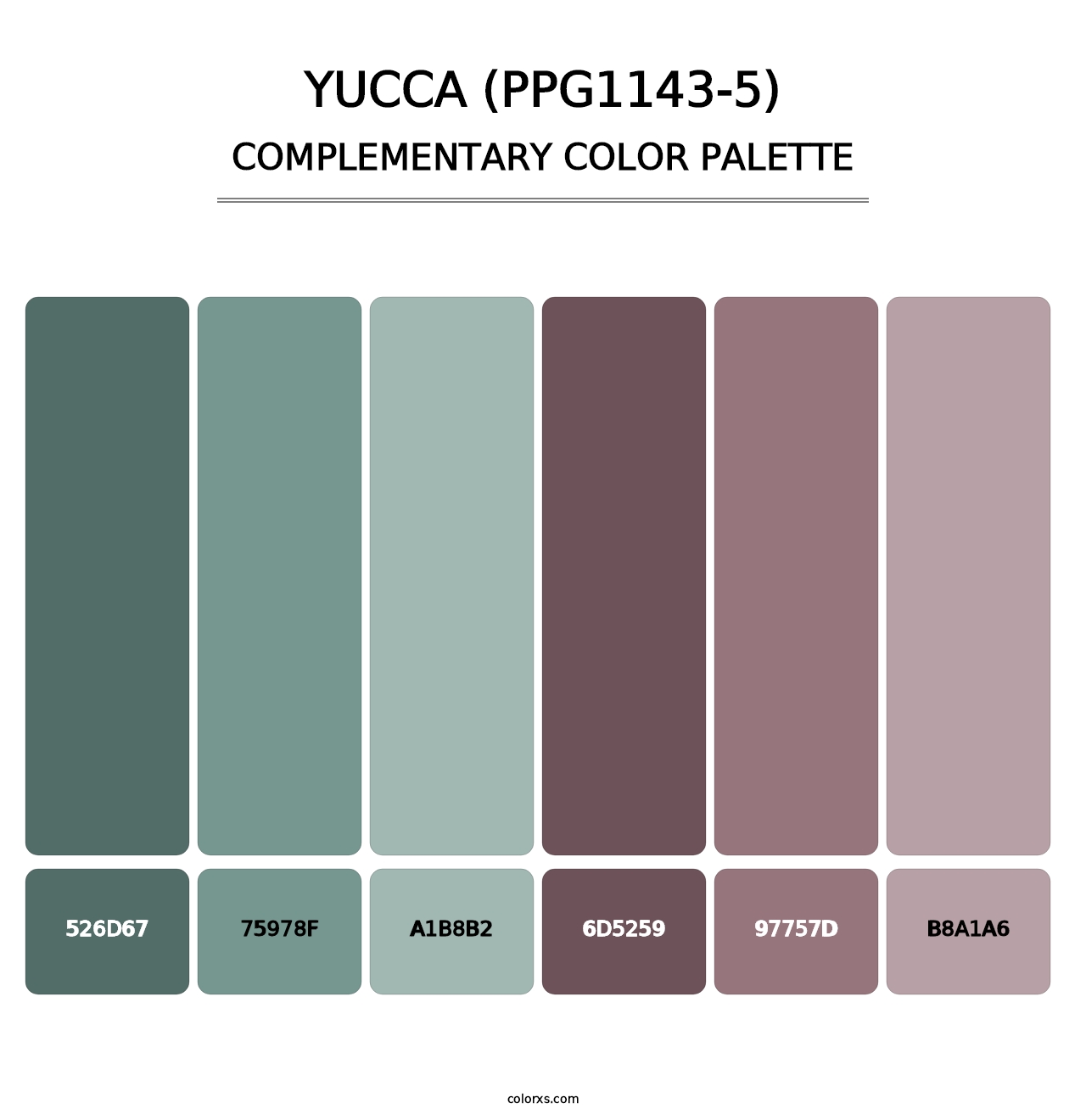Yucca (PPG1143-5) - Complementary Color Palette