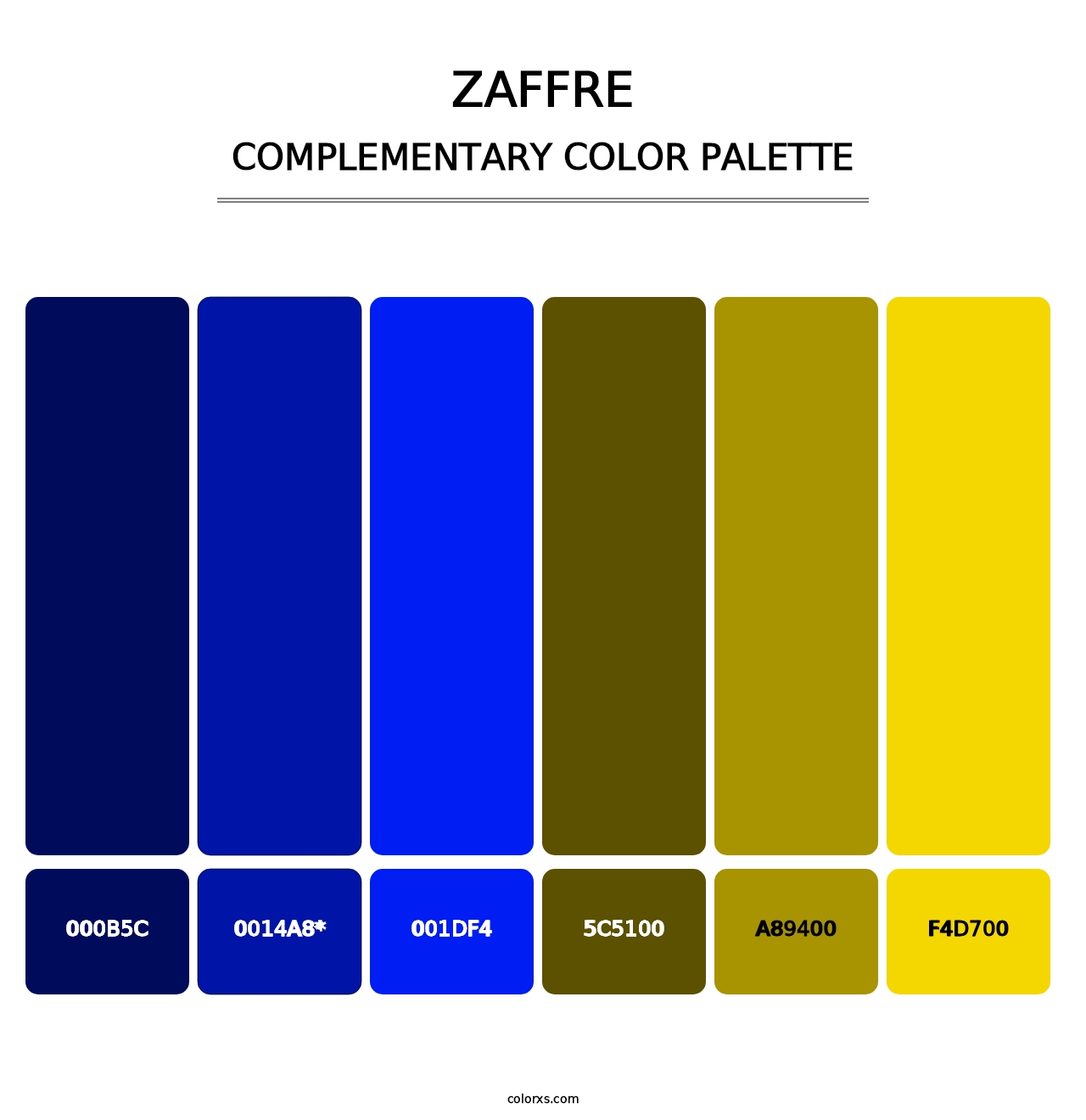 Zaffre - Complementary Color Palette
