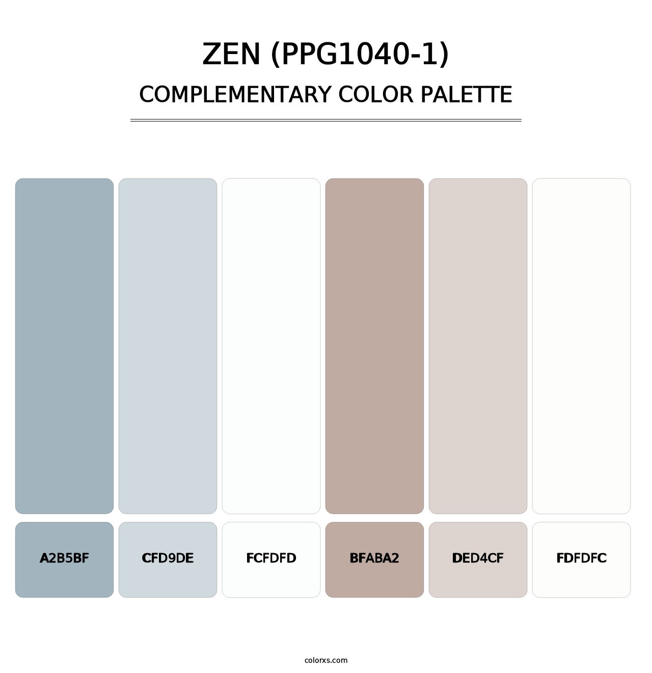 Zen (PPG1040-1) - Complementary Color Palette