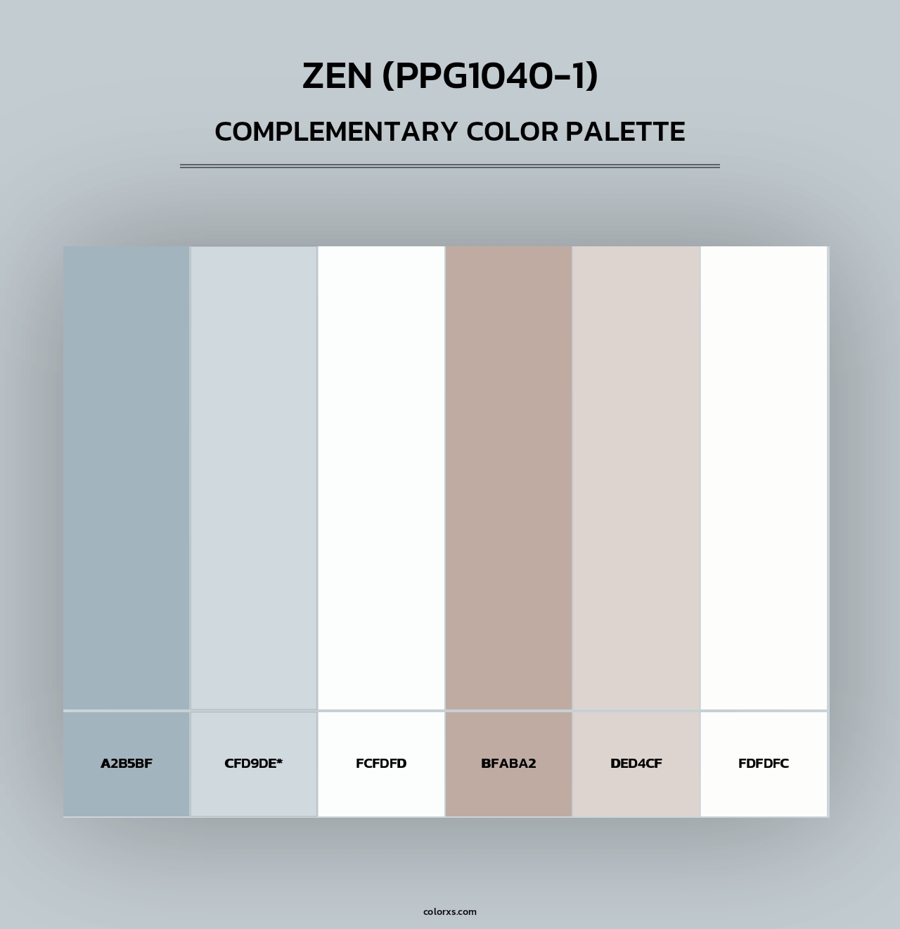 Zen (PPG1040-1) - Complementary Color Palette