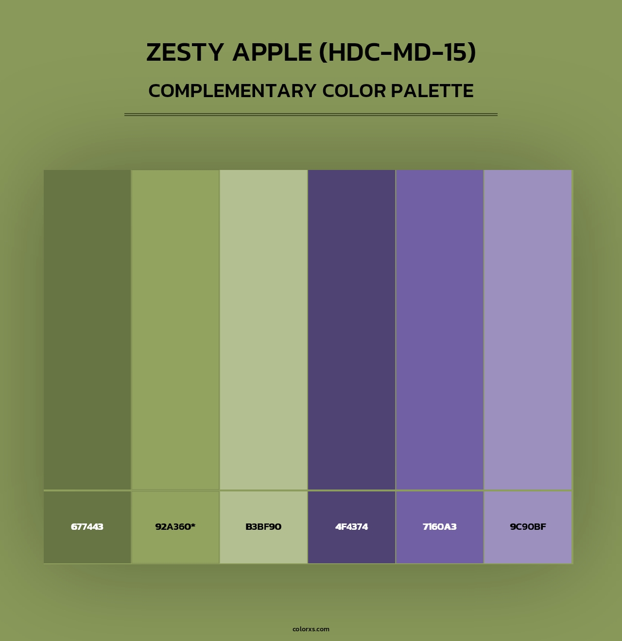 Zesty Apple (HDC-MD-15) - Complementary Color Palette