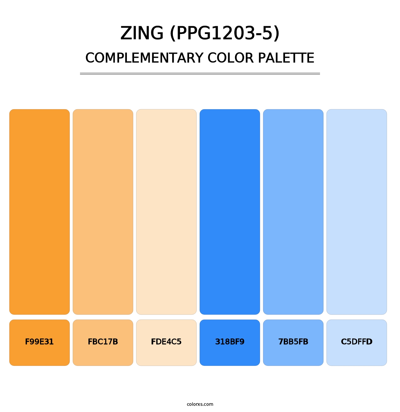 Zing (PPG1203-5) - Complementary Color Palette