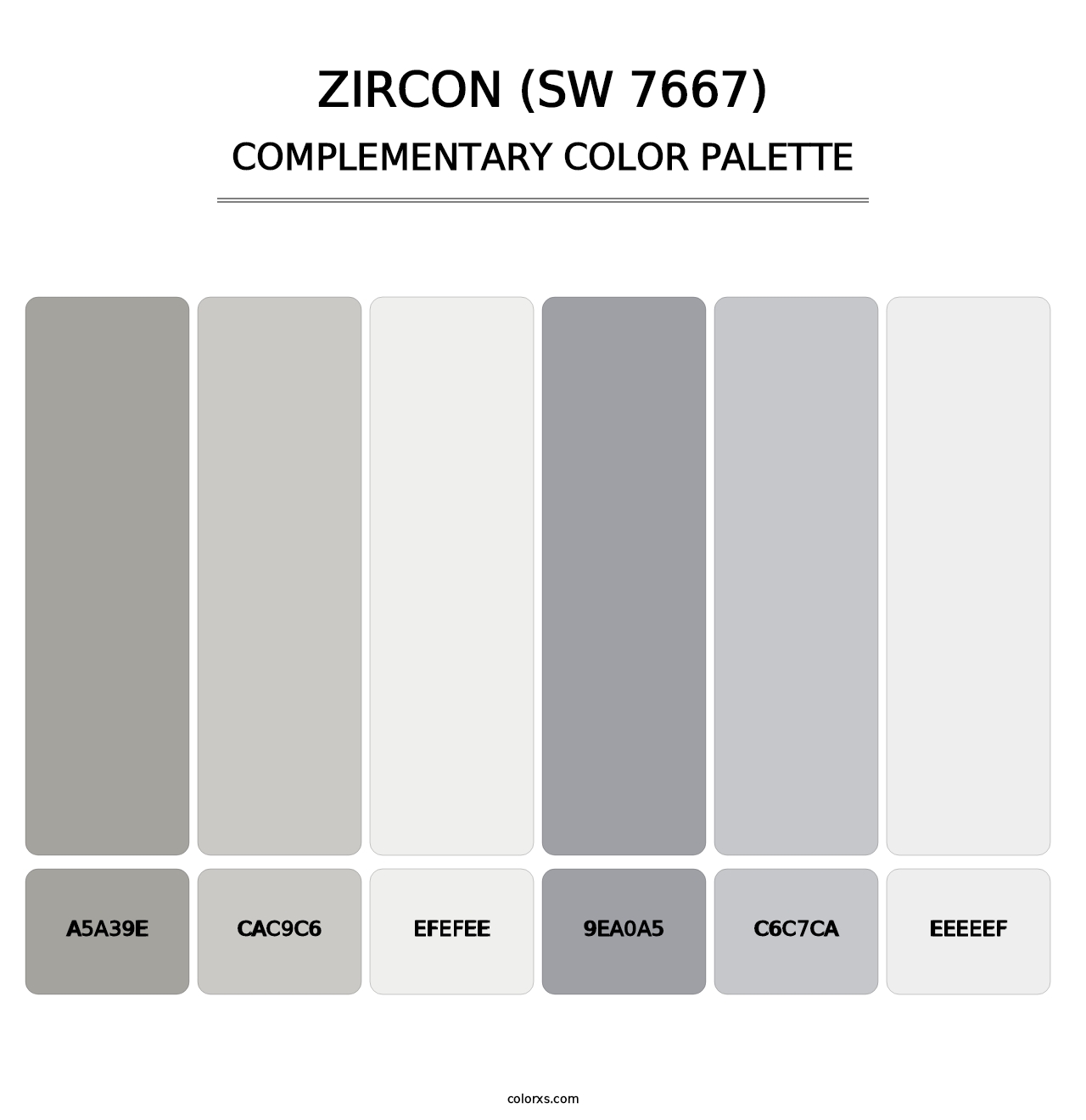 Zircon (SW 7667) - Complementary Color Palette