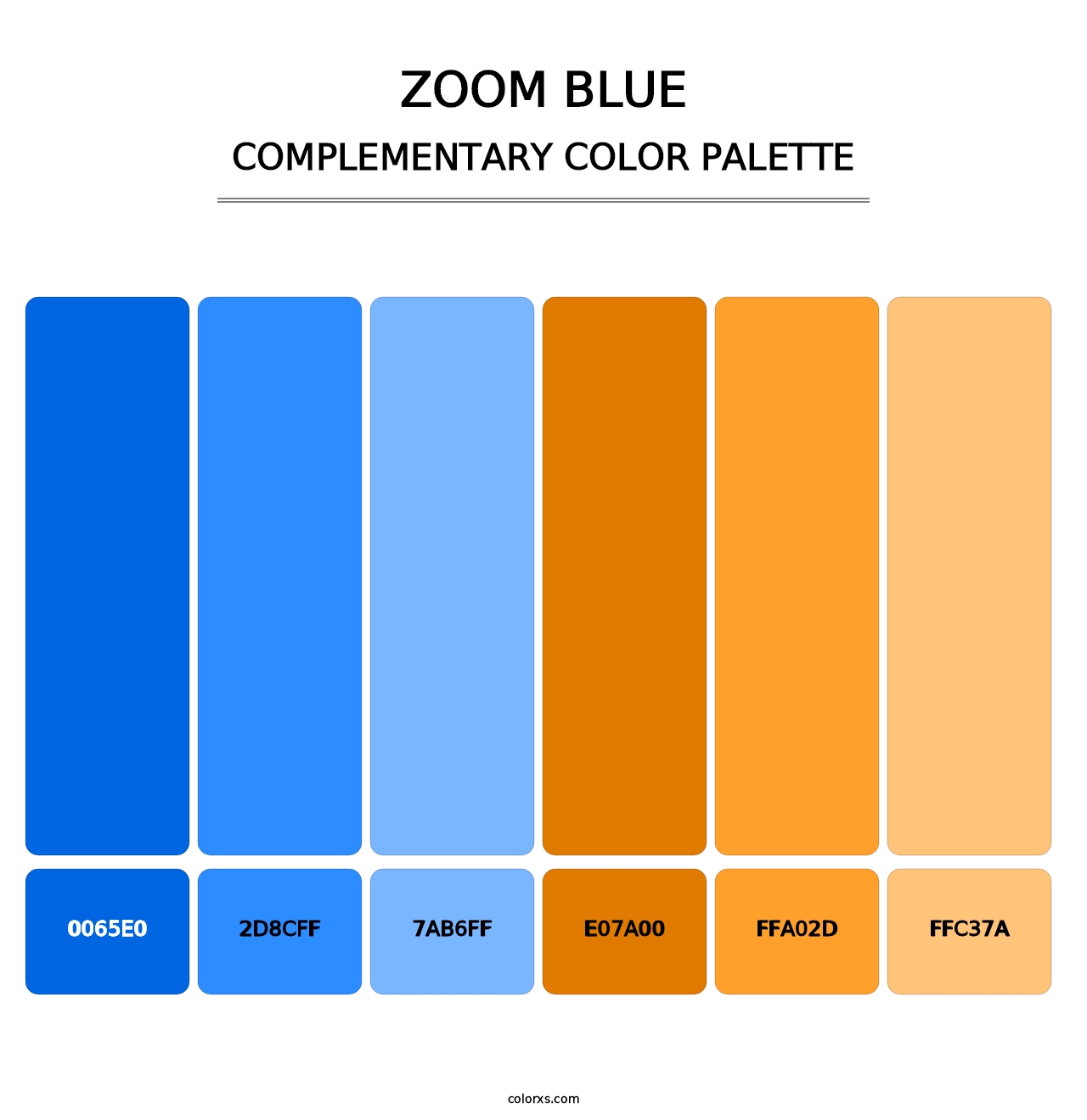 Zoom Blue - Complementary Color Palette