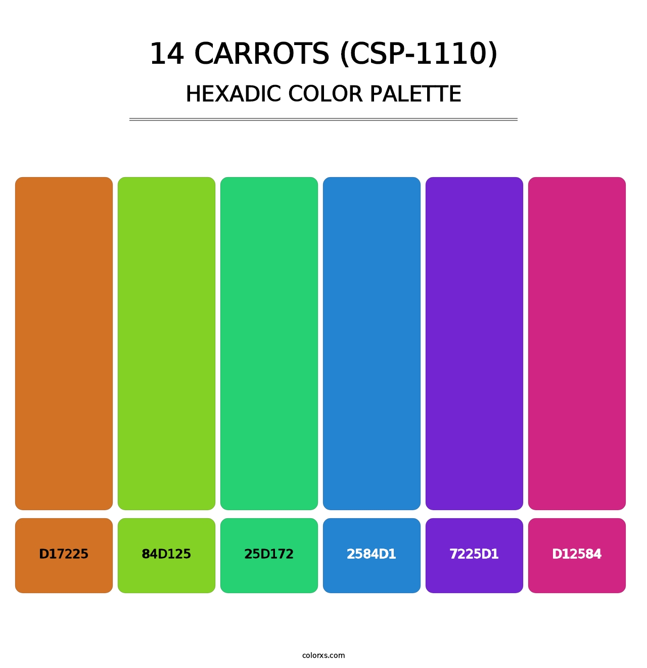 14 Carrots (CSP-1110) - Hexadic Color Palette