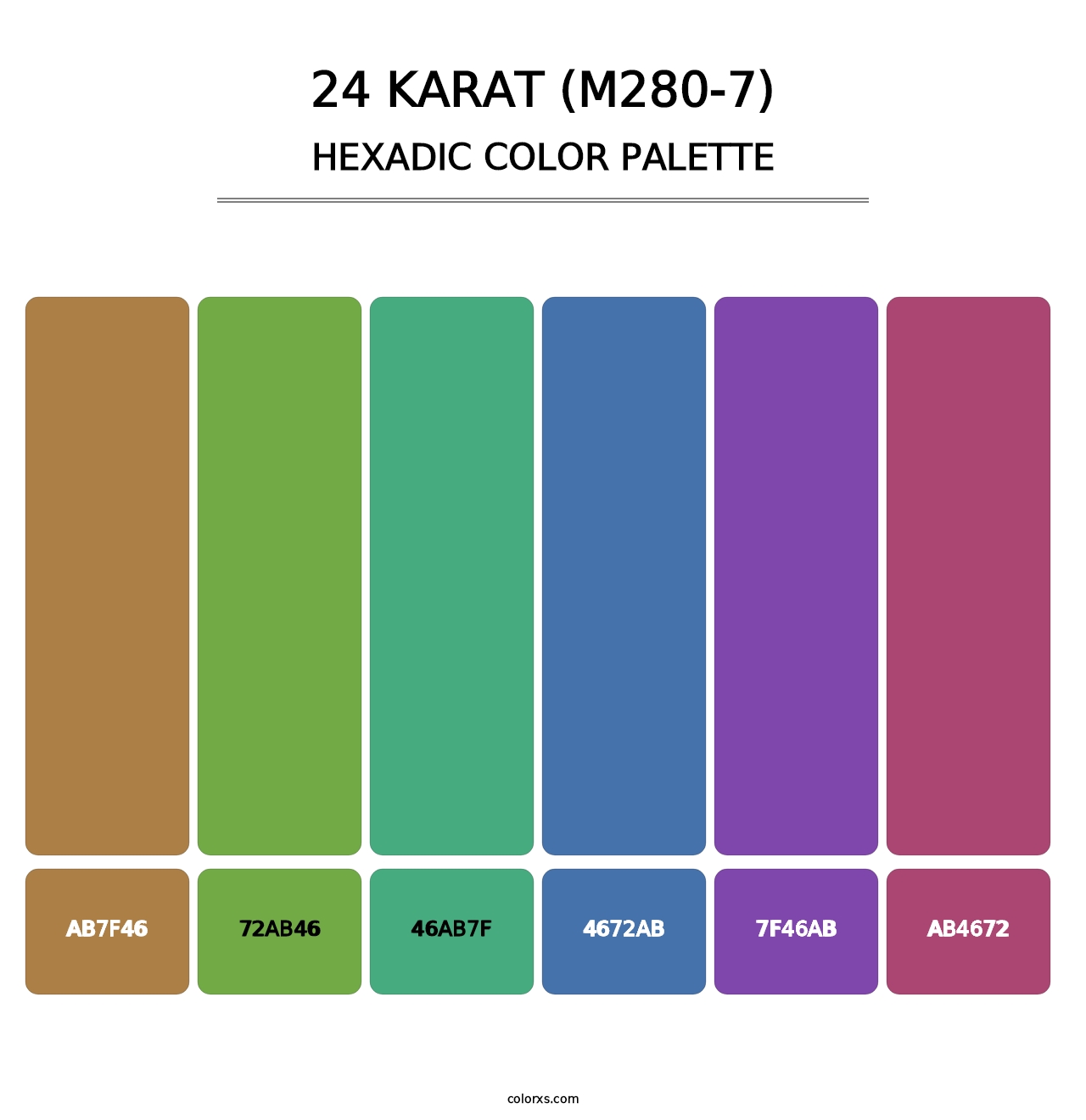 24 Karat (M280-7) - Hexadic Color Palette