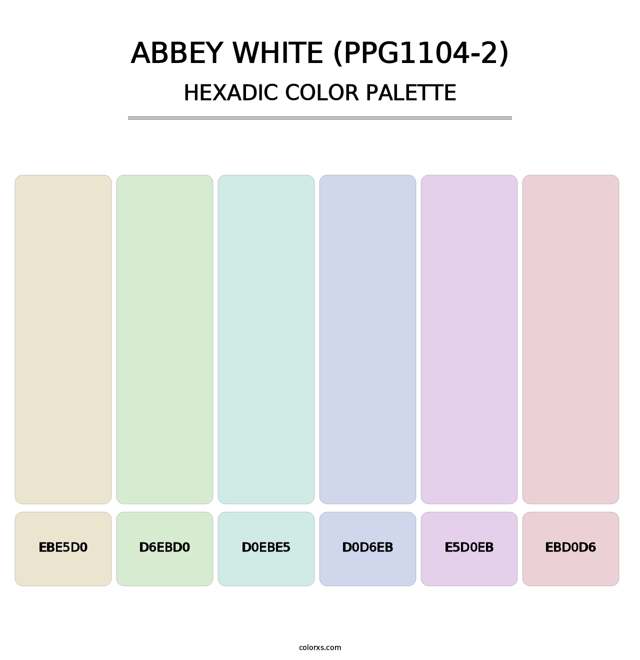 Abbey White (PPG1104-2) - Hexadic Color Palette