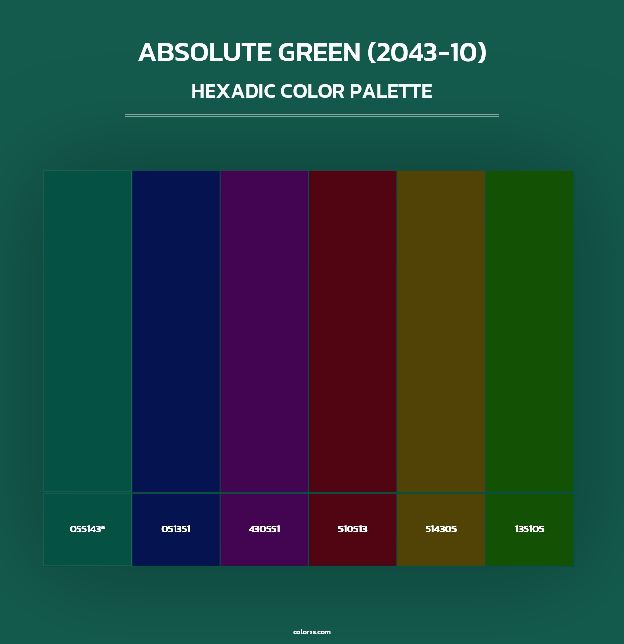 Absolute Green (2043-10) - Hexadic Color Palette