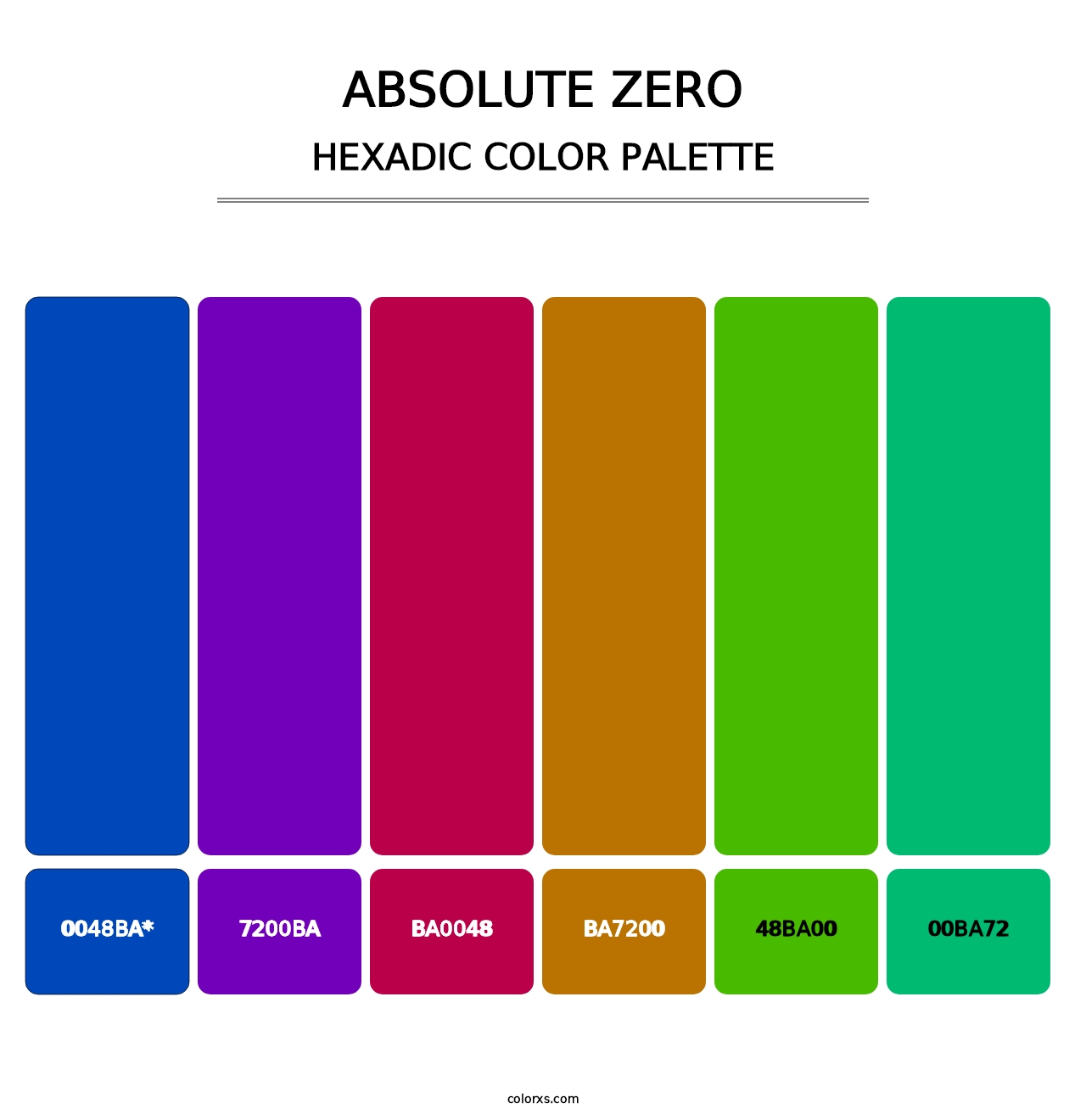 Absolute Zero - Hexadic Color Palette