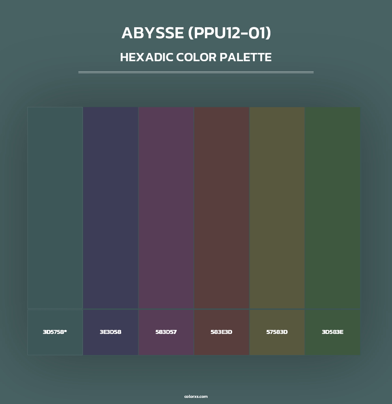 Abysse (PPU12-01) - Hexadic Color Palette