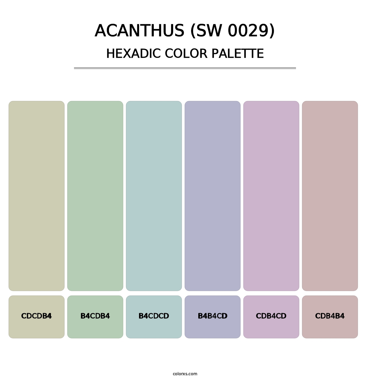 Acanthus (SW 0029) - Hexadic Color Palette