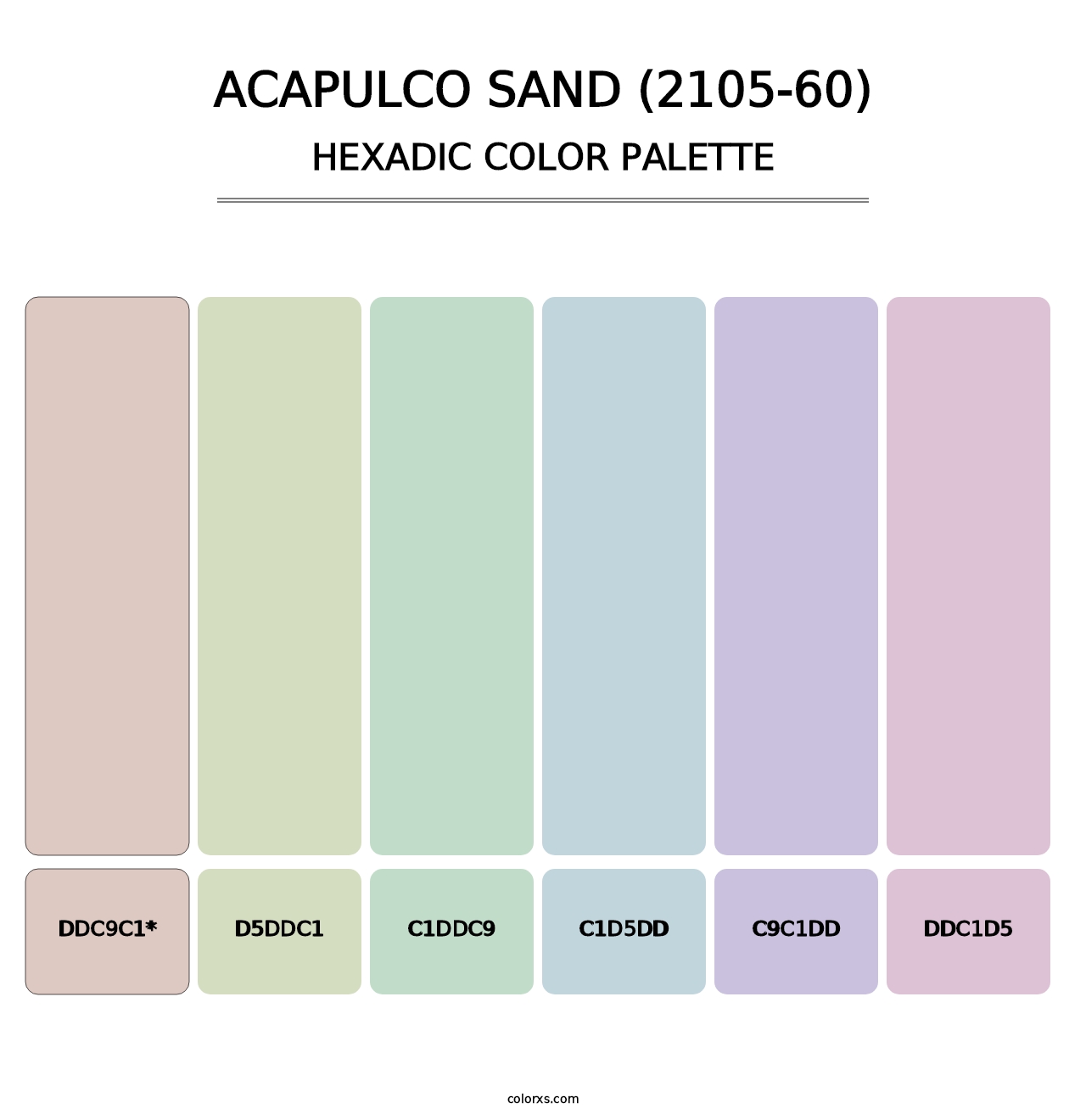 Acapulco Sand (2105-60) - Hexadic Color Palette