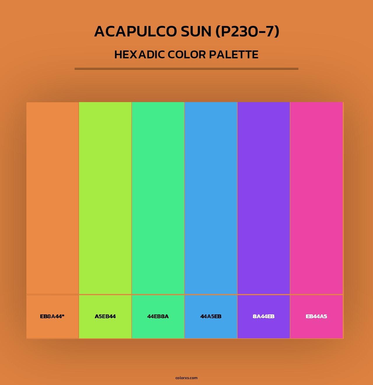 Acapulco Sun (P230-7) - Hexadic Color Palette