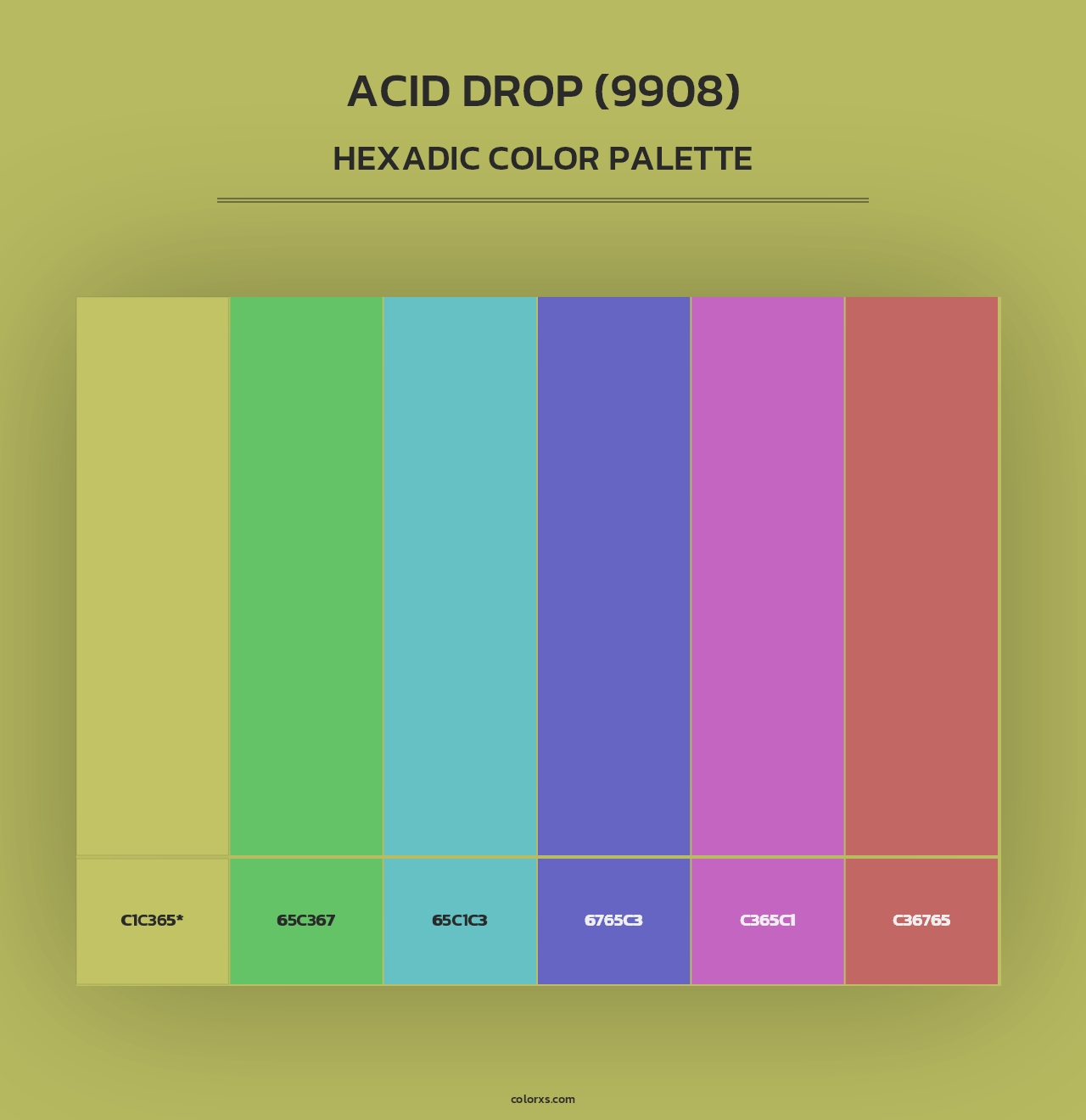 Acid Drop (9908) - Hexadic Color Palette