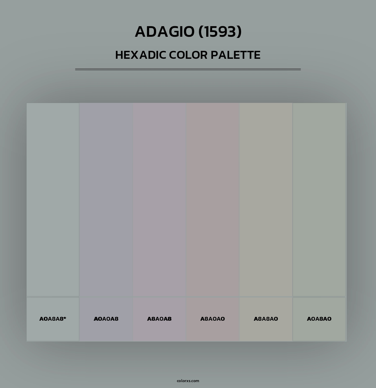 Adagio (1593) - Hexadic Color Palette