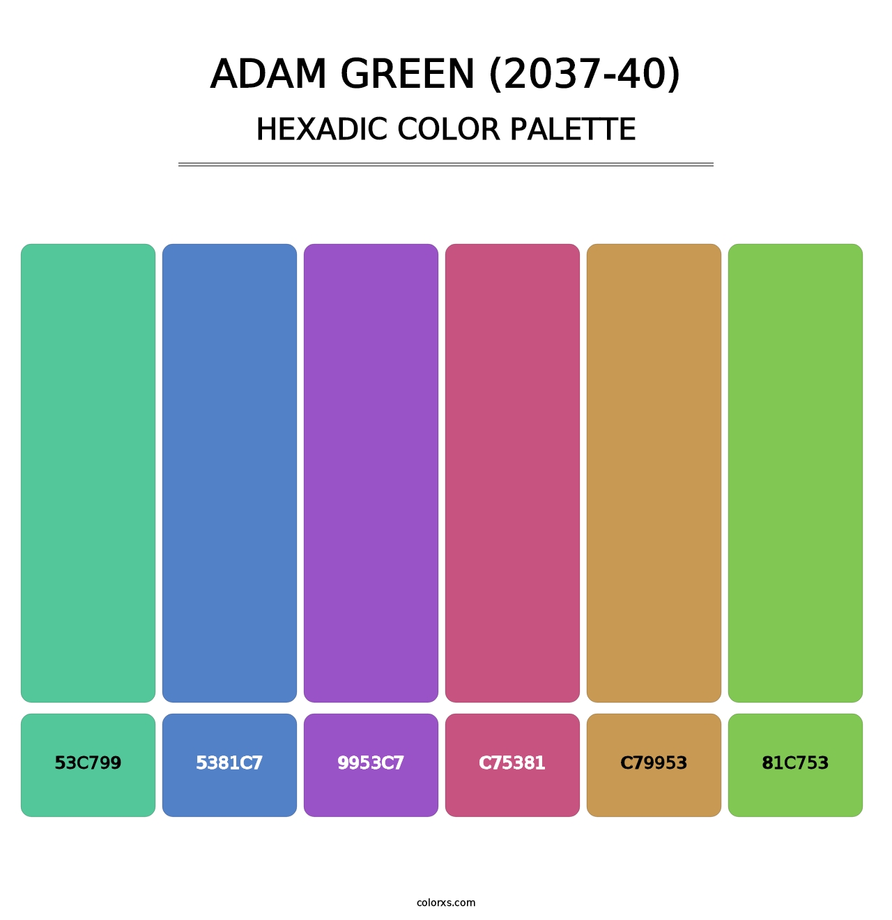 Adam Green (2037-40) - Hexadic Color Palette