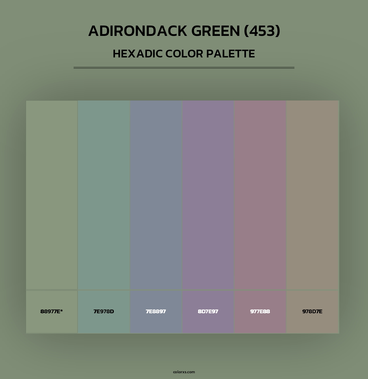 Adirondack Green (453) - Hexadic Color Palette