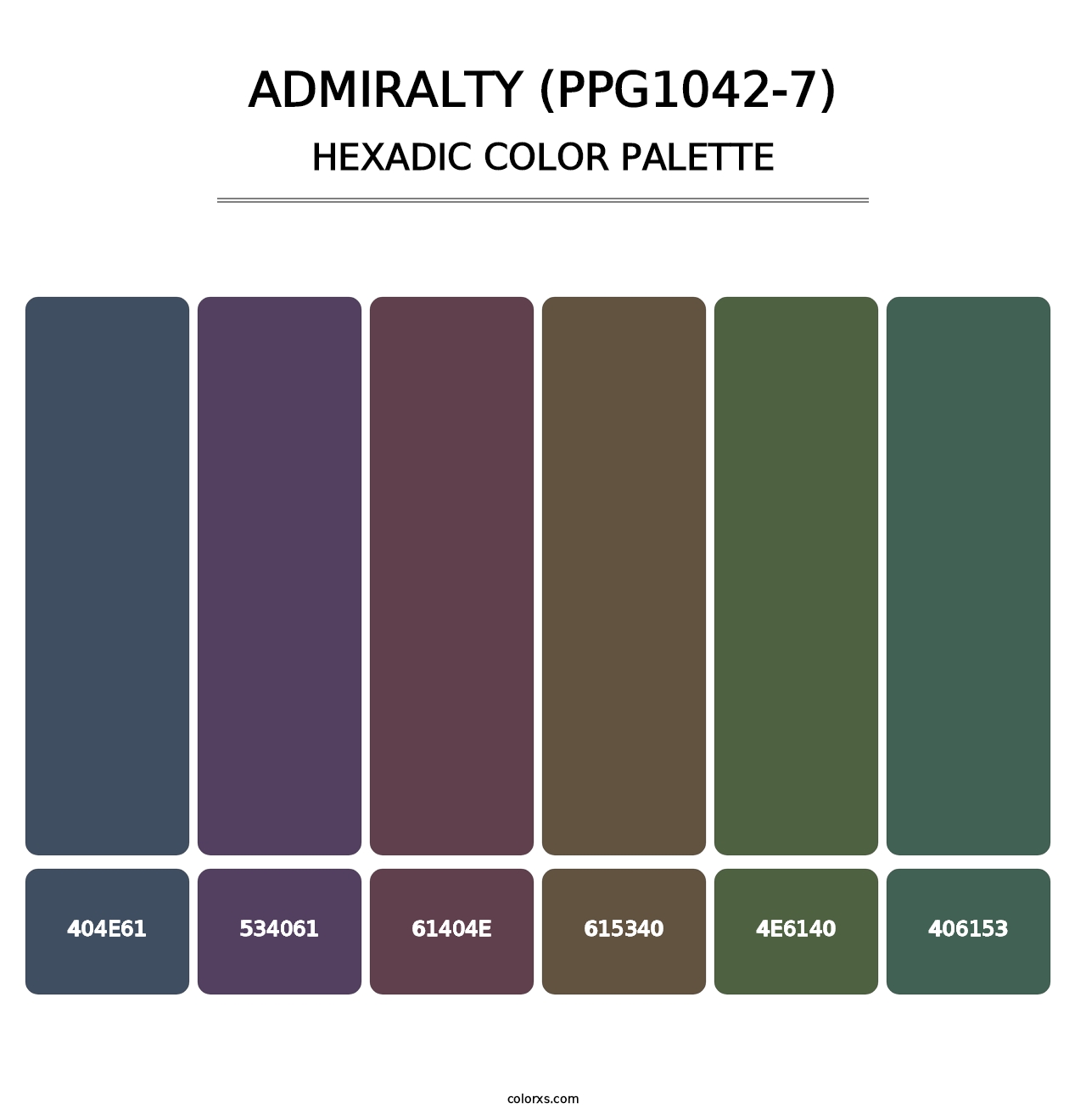 Admiralty (PPG1042-7) - Hexadic Color Palette