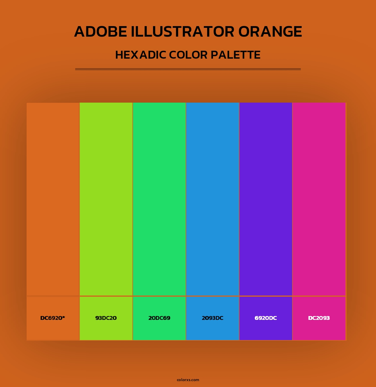 Adobe Illustrator Orange - Hexadic Color Palette