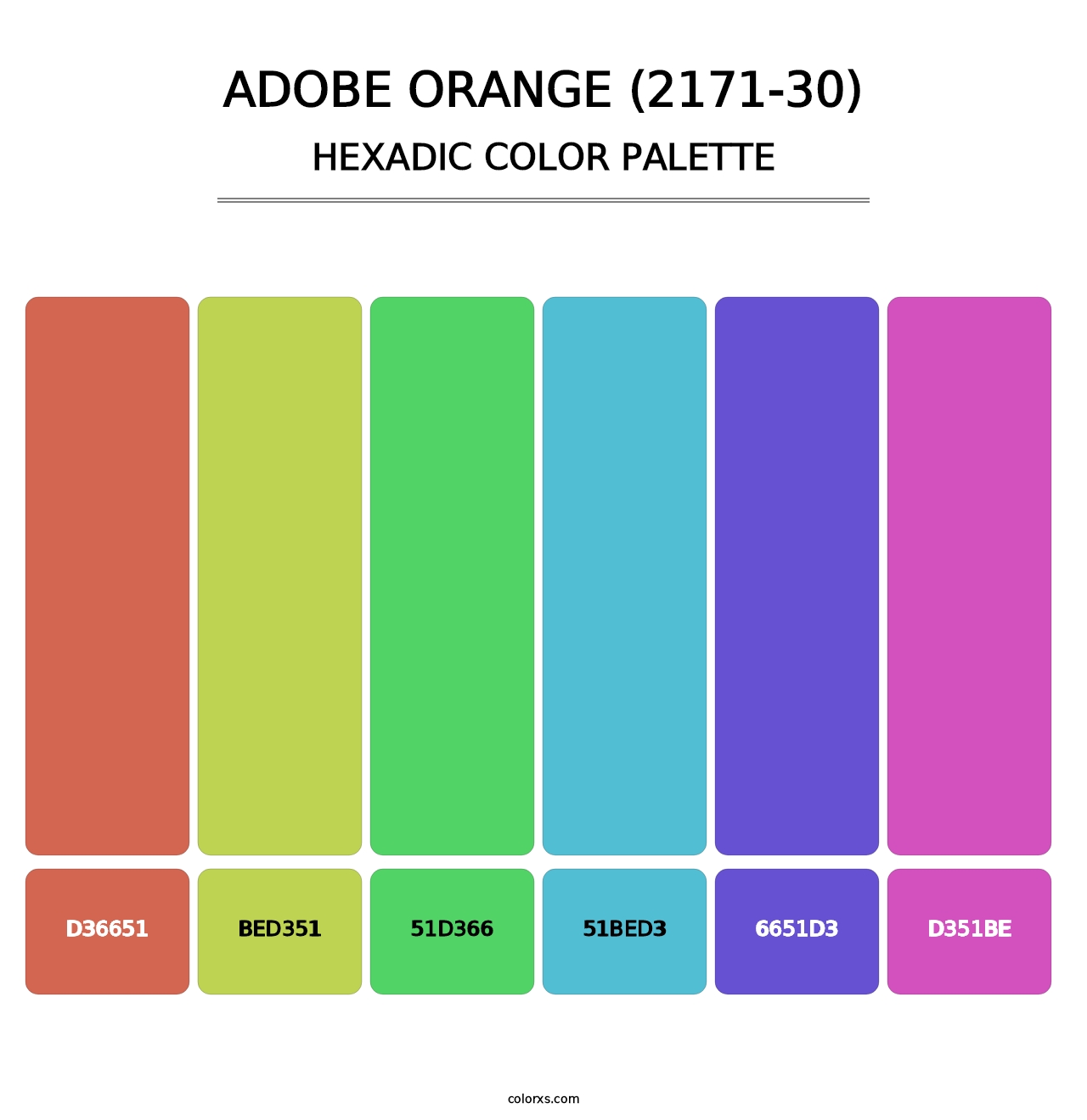 Adobe Orange (2171-30) - Hexadic Color Palette