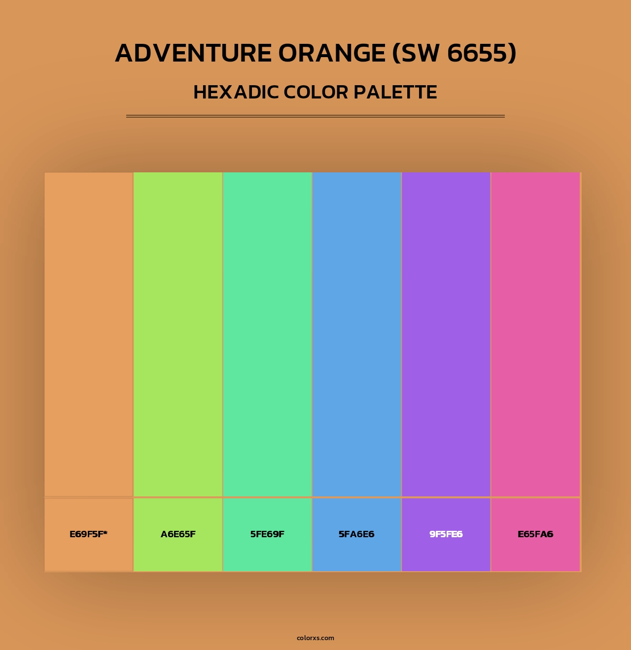 Adventure Orange (SW 6655) - Hexadic Color Palette