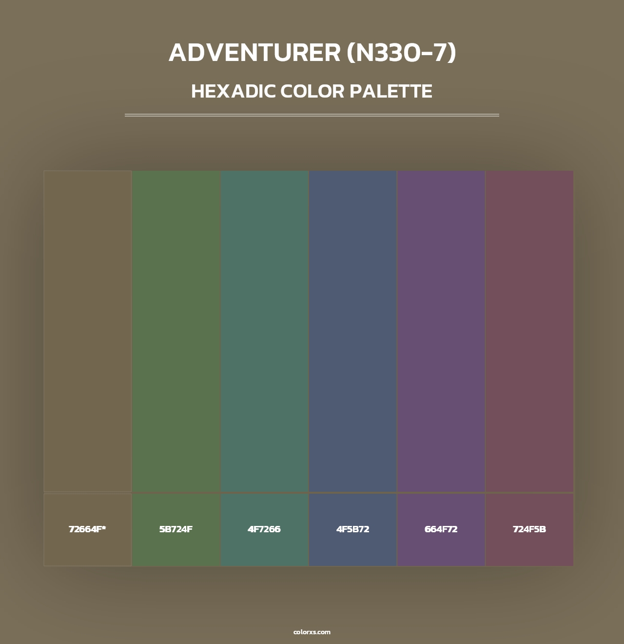 Adventurer (N330-7) - Hexadic Color Palette