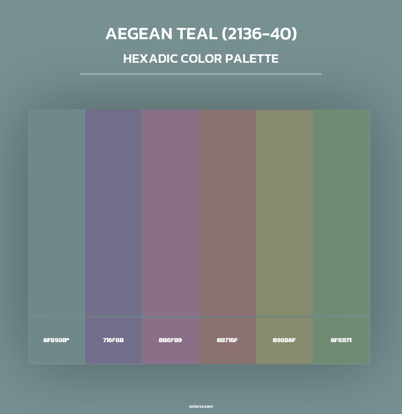 Aegean Teal (2136-40) - Hexadic Color Palette