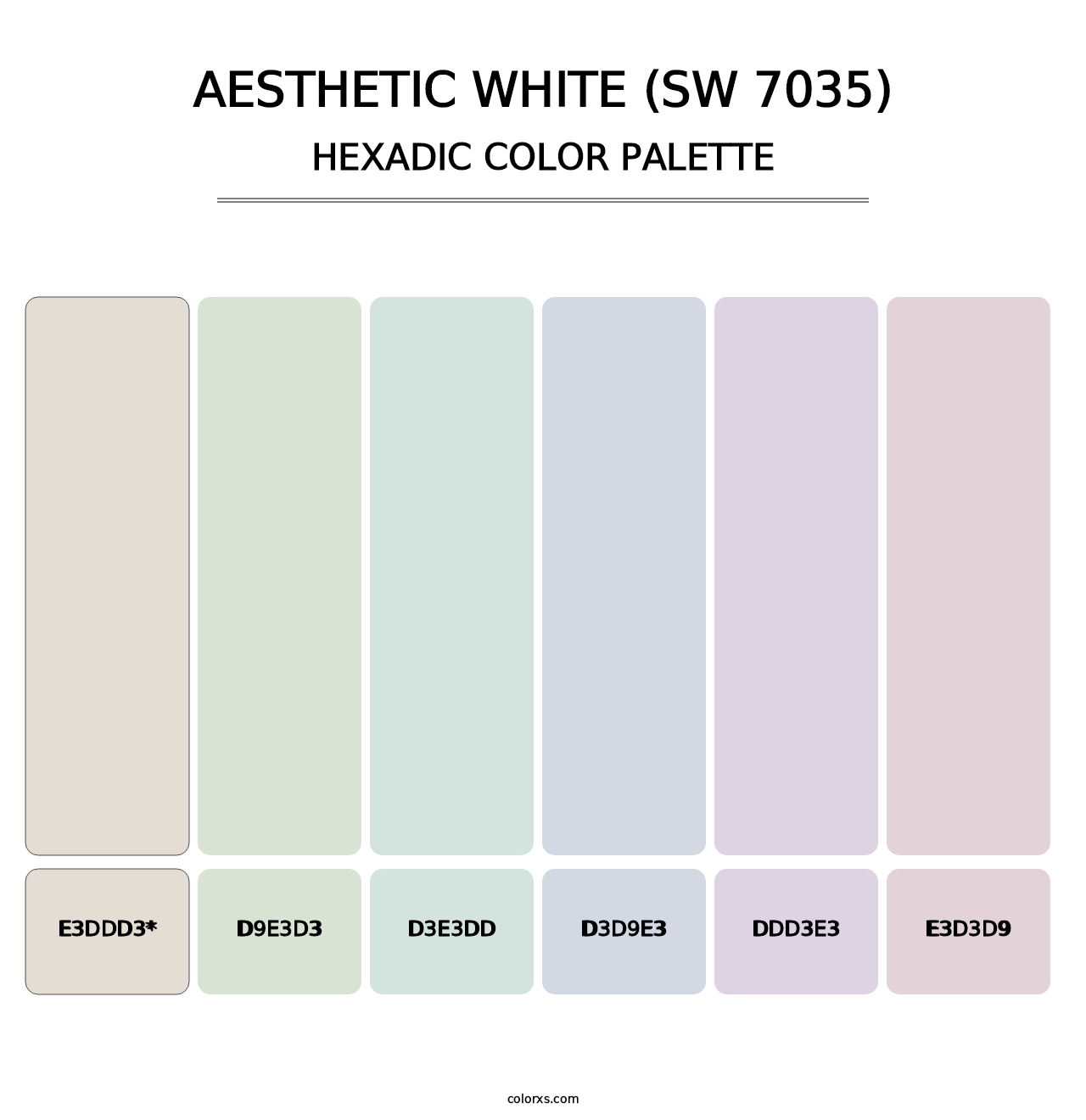 Aesthetic White (SW 7035) - Hexadic Color Palette