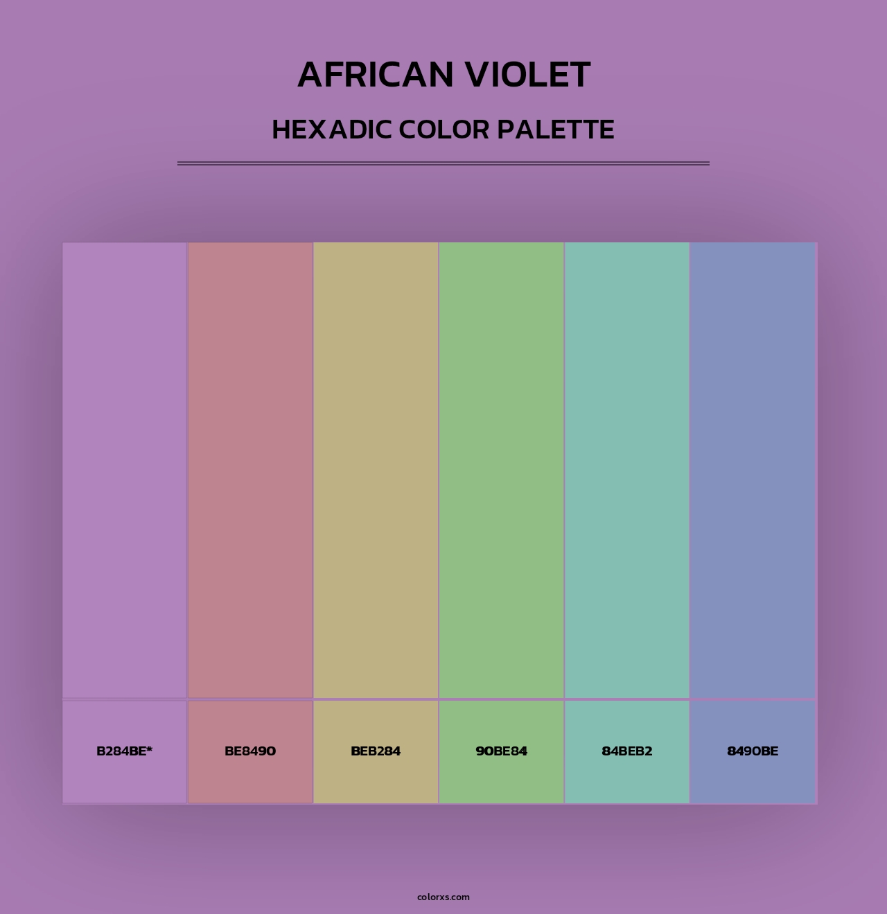 African Violet - Hexadic Color Palette
