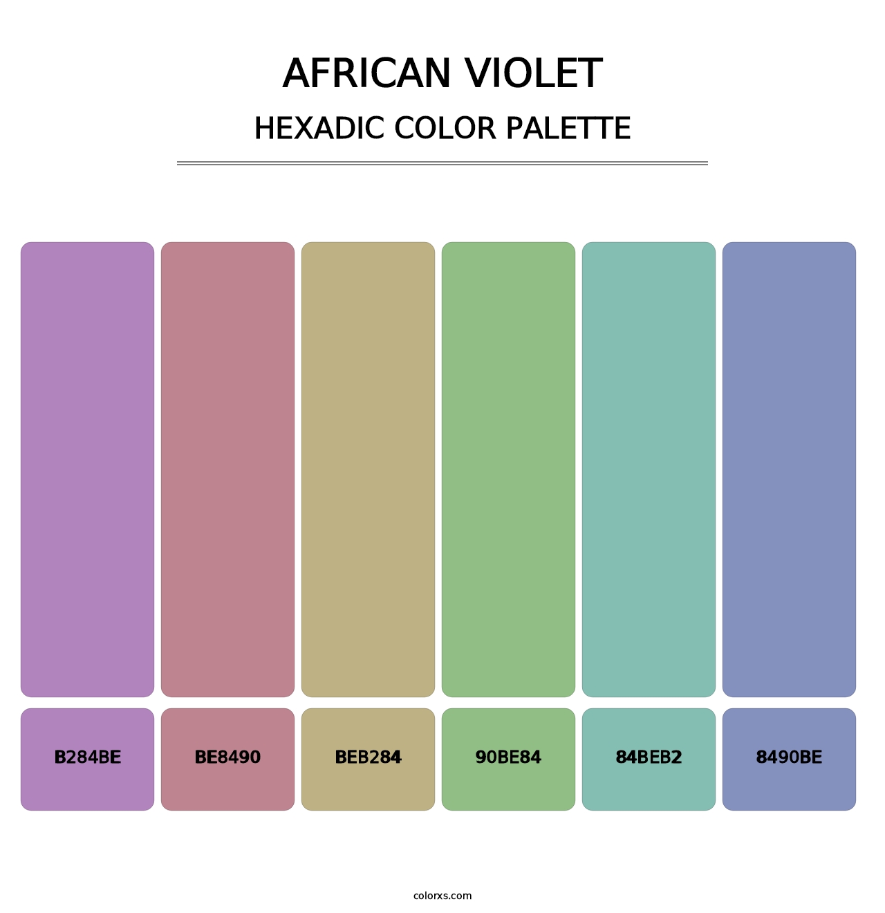 African Violet - Hexadic Color Palette