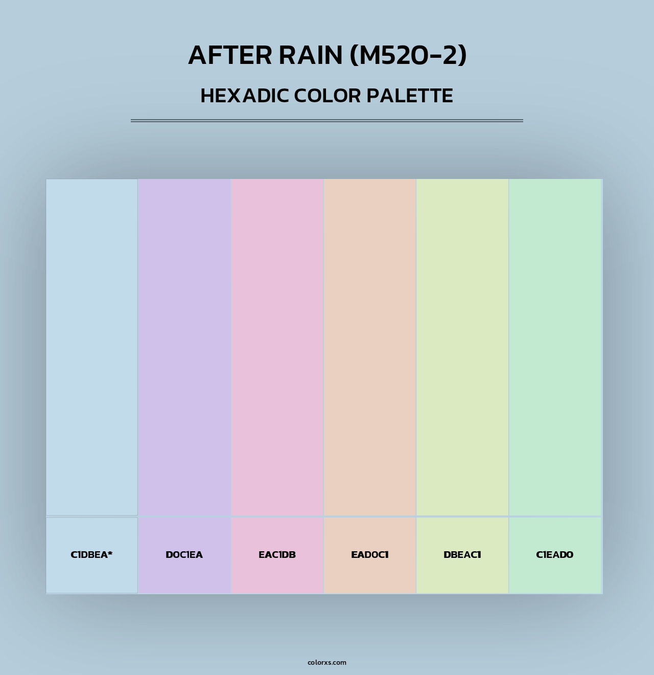 After Rain (M520-2) - Hexadic Color Palette