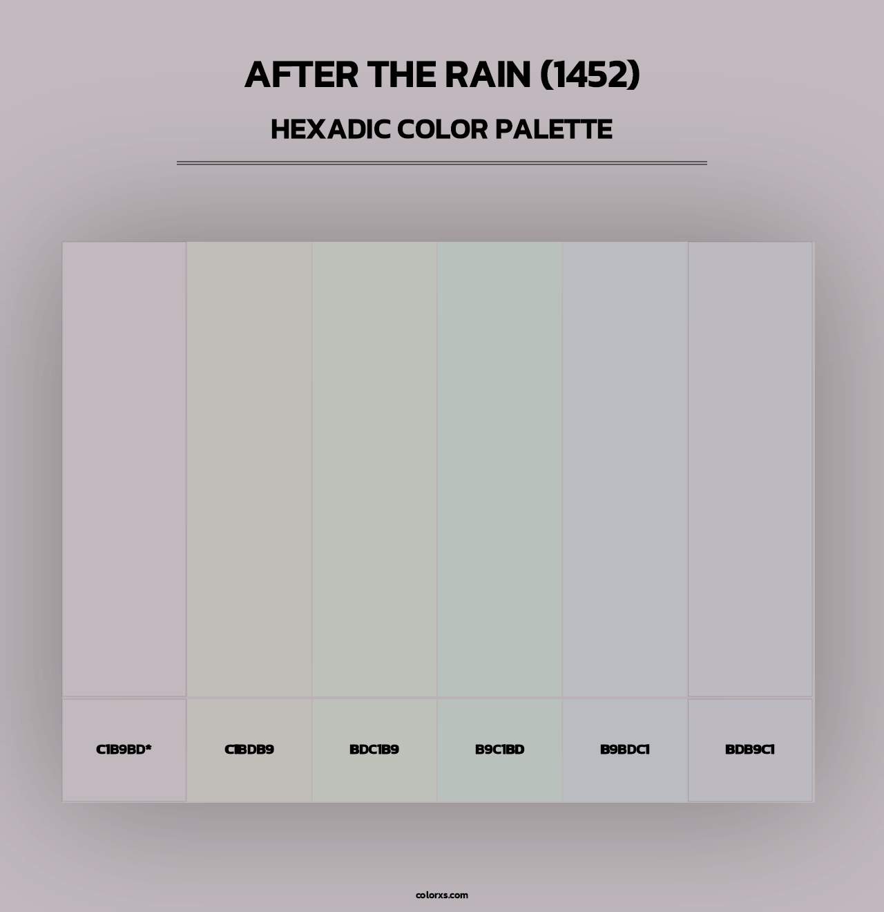 After the Rain (1452) - Hexadic Color Palette