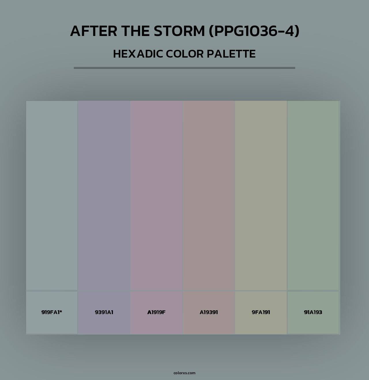 After The Storm (PPG1036-4) - Hexadic Color Palette